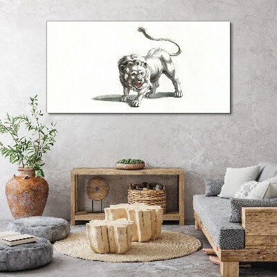 Lion in Motion Print on canvas