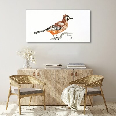 Swallow on a branch Canvas wall art