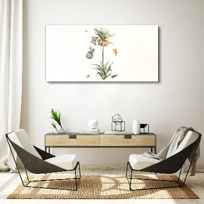 Floral motifs in delicate colors Canvas wall art