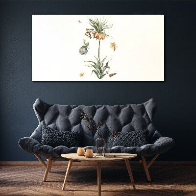 Floral motifs in delicate colors Canvas wall art