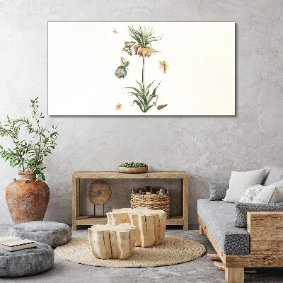 Floral motifs in delicate colors Canvas wall art
