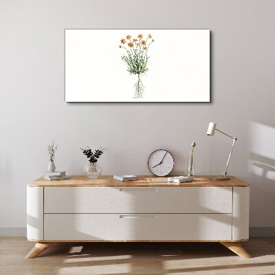 Flowers with roots Print on canvas