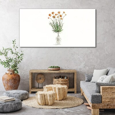 Flowers with roots Print on canvas