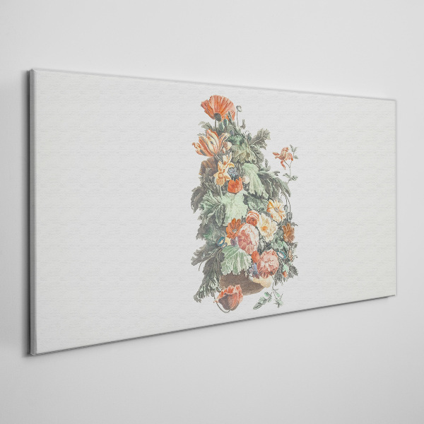 Floral arrangement in a vase Print on canvas