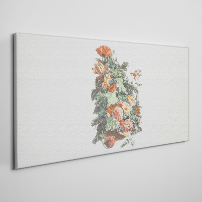 Floral arrangement in a vase Print on canvas