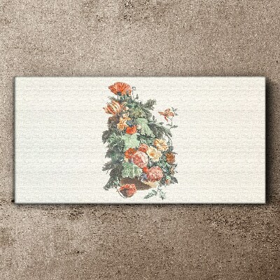 Floral arrangement in a vase Print on canvas