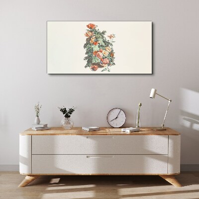 Floral arrangement in a vase Print on canvas