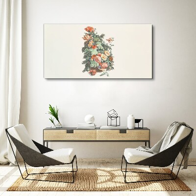 Floral arrangement in a vase Print on canvas