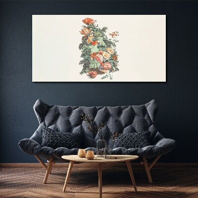 Floral arrangement in a vase Print on canvas