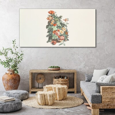 Floral arrangement in a vase Print on canvas