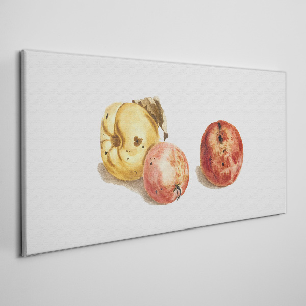Fruits in pastel shades Print on canvas