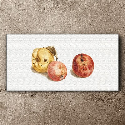 Fruits in pastel shades Print on canvas