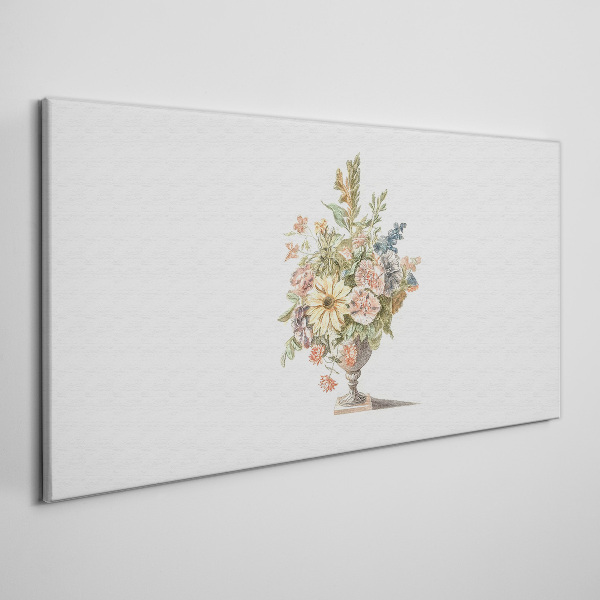 Flower bouquet in a vase Canvas wall art