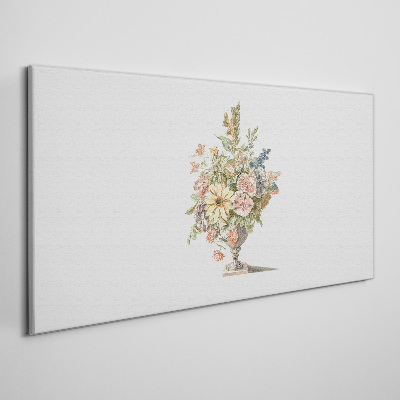 Flower bouquet in a vase Canvas wall art