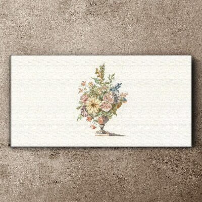 Flower bouquet in a vase Canvas wall art