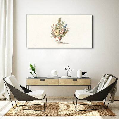 Flower bouquet in a vase Canvas wall art