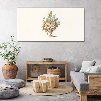 Flower bouquet in a vase Canvas wall art