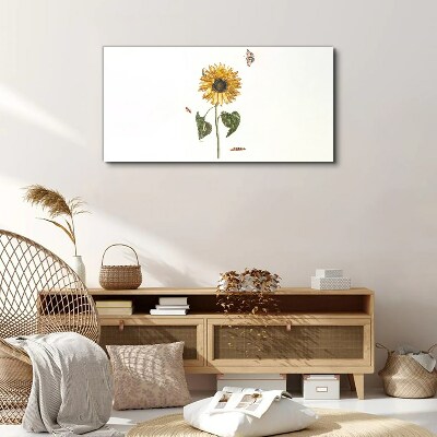 Sunflower in a delicate composition Print on canvas