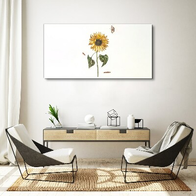 Sunflower in a delicate composition Print on canvas