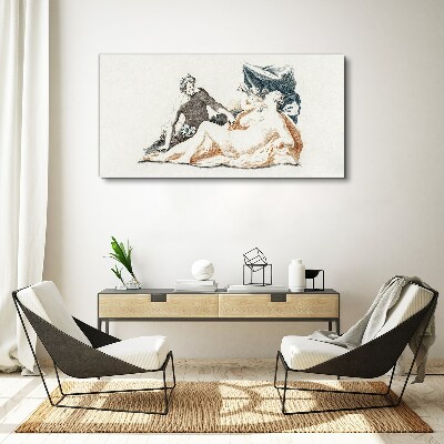 Mythological scene with deities Canvas wall art