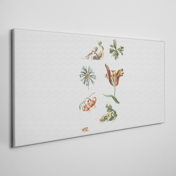 Floral inspirations in delicate colors Print on canvas