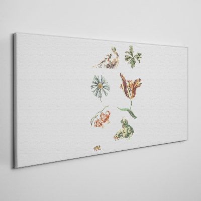 Floral inspirations in delicate colors Print on canvas