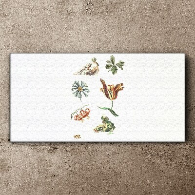 Floral inspirations in delicate colors Print on canvas