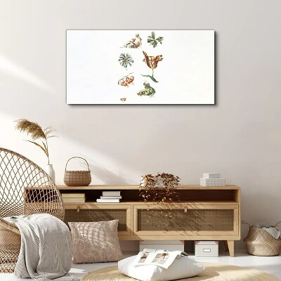 Floral inspirations in delicate colors Print on canvas