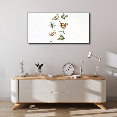 Floral inspirations in delicate colors Print on canvas