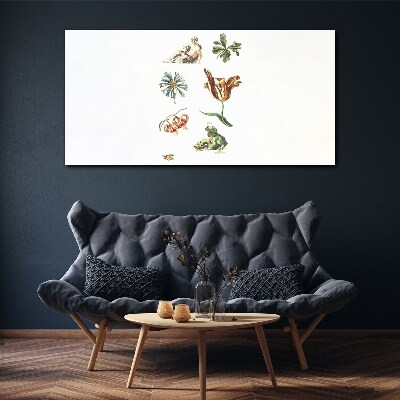 Floral inspirations in delicate colors Print on canvas