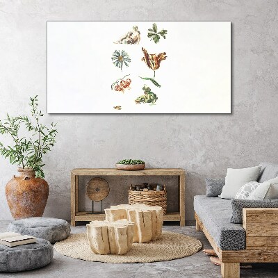 Floral inspirations in delicate colors Print on canvas