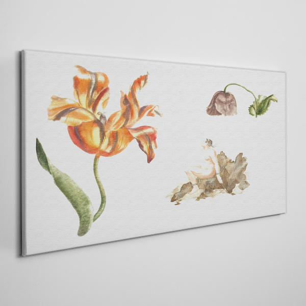 Floral motifs in delicate shades Canvas wall art