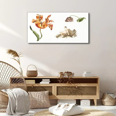Floral motifs in delicate shades Canvas wall art
