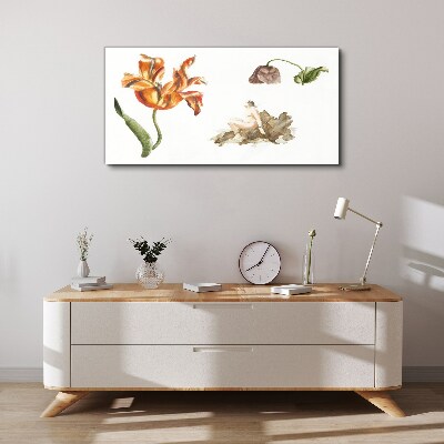 Floral motifs in delicate shades Canvas wall art