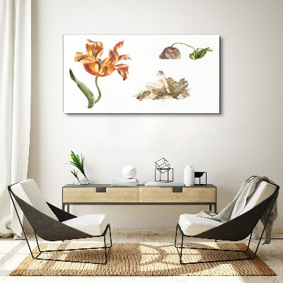 Floral motifs in delicate shades Canvas wall art