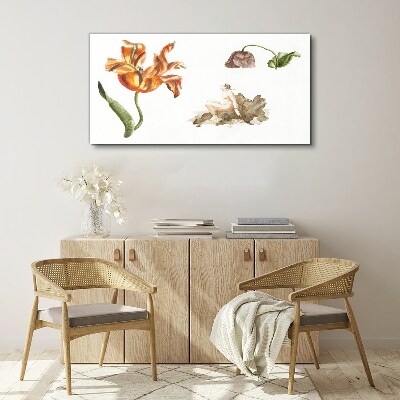 Floral motifs in delicate shades Canvas wall art