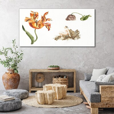 Floral motifs in delicate shades Canvas wall art