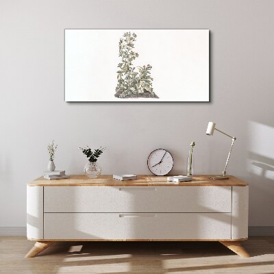 Plants in soft light Print on canvas