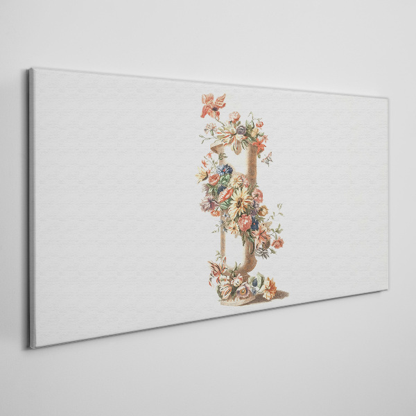 Floral vase with a nature motif Print on canvas