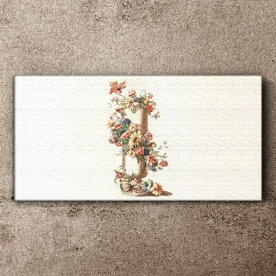 Floral vase with a nature motif Print on canvas