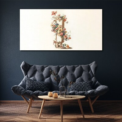 Floral vase with a nature motif Print on canvas