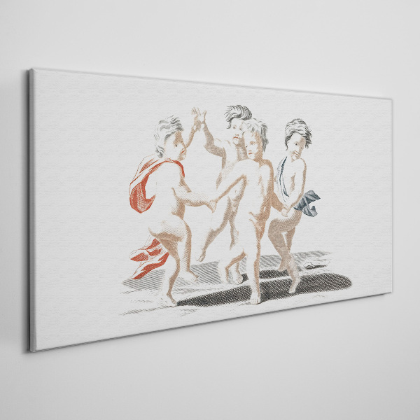 Dancing children Canvas wall art