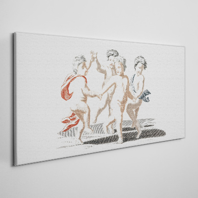 Dancing children Canvas wall art