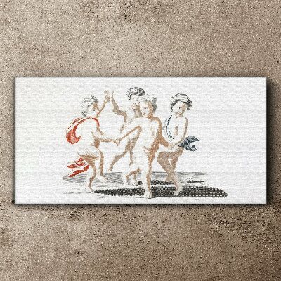 Dancing children Canvas wall art