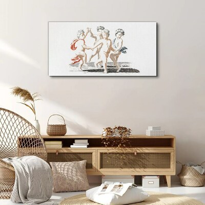 Dancing children Canvas wall art