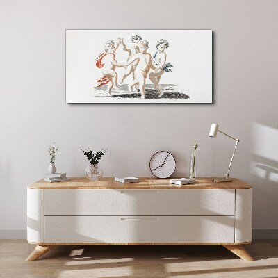 Dancing children Canvas wall art
