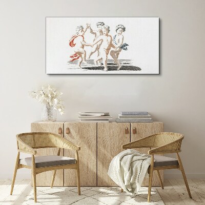 Dancing children Canvas wall art
