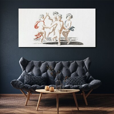 Dancing children Canvas wall art