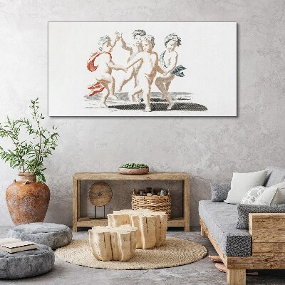 Dancing children Canvas wall art