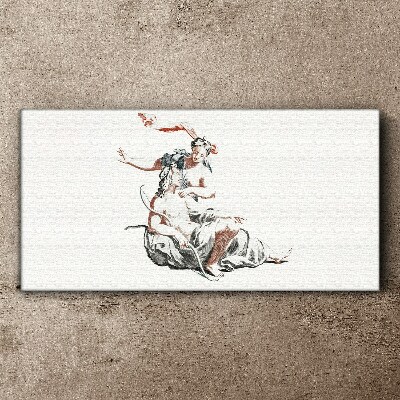 Mythological meeting Canvas wall art